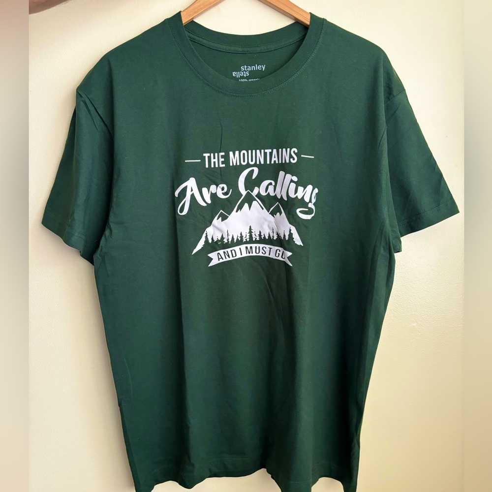 Brand NEW 100% Organic Cotton Men T-Shirt Size: US L/EU XL. Graphic prin…
